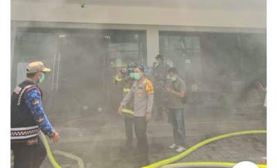 Kapolres Lebak Tinjau Langsung Lokasi Kebakaran Almond Swalayan Rangkasbitung