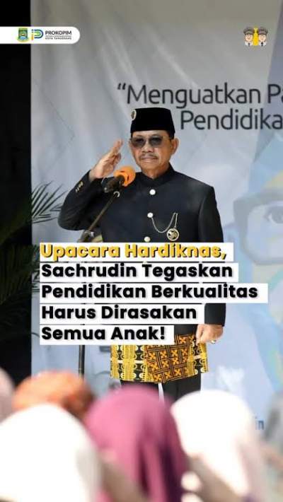 Wali Kota Tangerang Pimpin Apel Hardiknas 2026, Tekankan Kolaborasi Tingkatkan Mutu Pendidikan