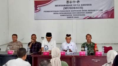 Kades Darul Pimpin Pembentukan Koperasi Merah Putih di Sukamanah