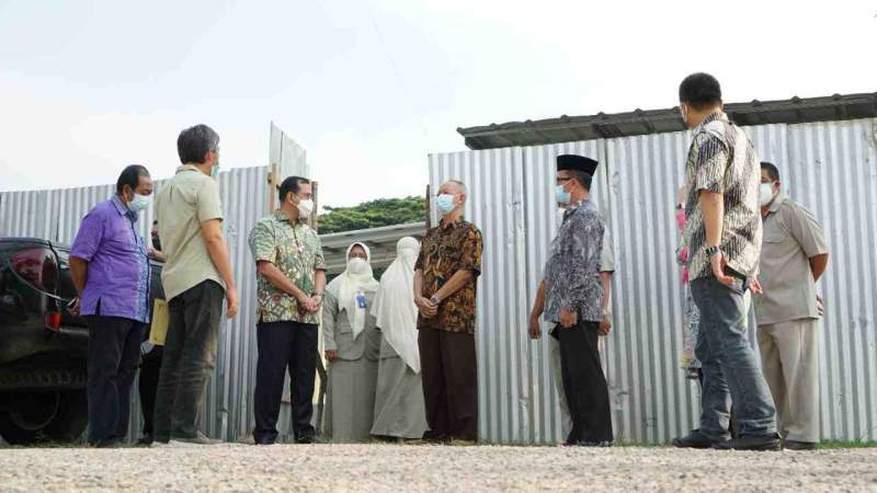 Plh Bupati OKU H. Edward Tinjau Pembangunan Instalasi Pembuangan Air Limbah (IPAL) RSUD Ibnu Sutowo Baturaja