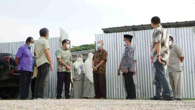 Plh Bupati OKU H. Edward Tinjau Pembangunan Instalasi Pembuangan Air Limbah (IPAL) RSUD Ibnu Sutowo Baturaja