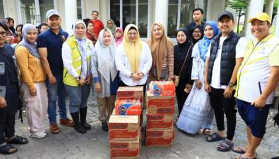 Respon Cepat Bencana, Wabup Intan Tinjau Lokasi Banjir di Kresek dan Salurkan Bantuan