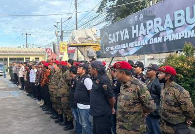 Apel Gabungan Polsek Cisoka Jelang Malam Tahun Baru