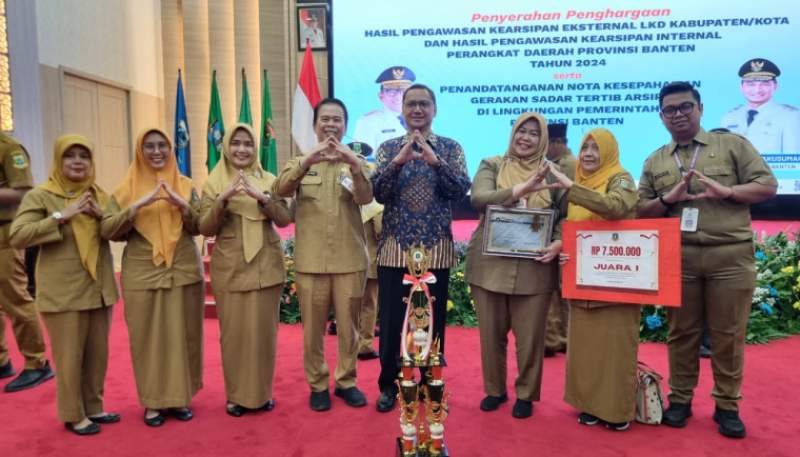 Kabupaten Tangerang Raih Peringkat Pertama Pengawasan Kearsipan Eksternal 2024 Tingkat Provinsi Banten