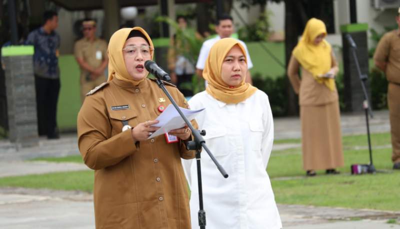 Intan Nurul Hikmah Pimpin Apel Perdana Pasca Pelantikan Sebagai Wakil Bupati Tangerang