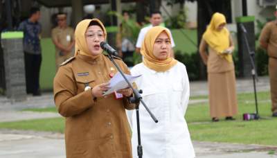 Intan Nurul Hikmah Pimpin Apel Perdana Pasca Pelantikan Sebagai Wakil Bupati Tangerang