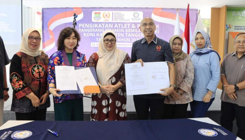 Merajut Prestasi di Lapangan dan Ruang Kuliah: KONI Tangerang dan Universitas Matana Sepakati MoU