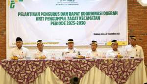 Hadiri Pelantikan Pengurus UPZ Kecamatan, Bupati Tangerang Tekankan Pengelolaan Zakat yang Amanah dan Produktif