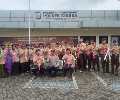 Anggota Saka Pramuka Polsek Cisoka Dikukuhkan