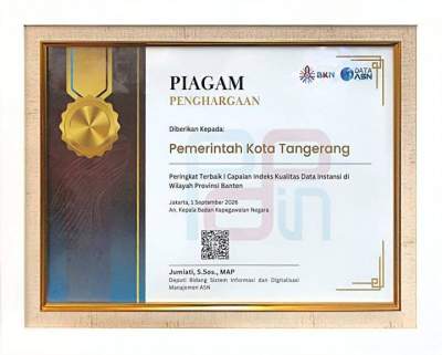Pemkot Tangerang Raih Lima Penghargaan BKN, Perkuat Tata Kelola ASN