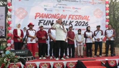 Bupati Tangerang Lepas Peserta Fun Walk Semarak HUT RI di Panongan