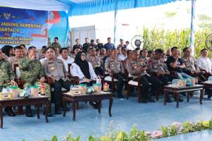 Wabup Intan Hadiri Penen Jagung Serentak Kuartal II Polres Metro Tangsel