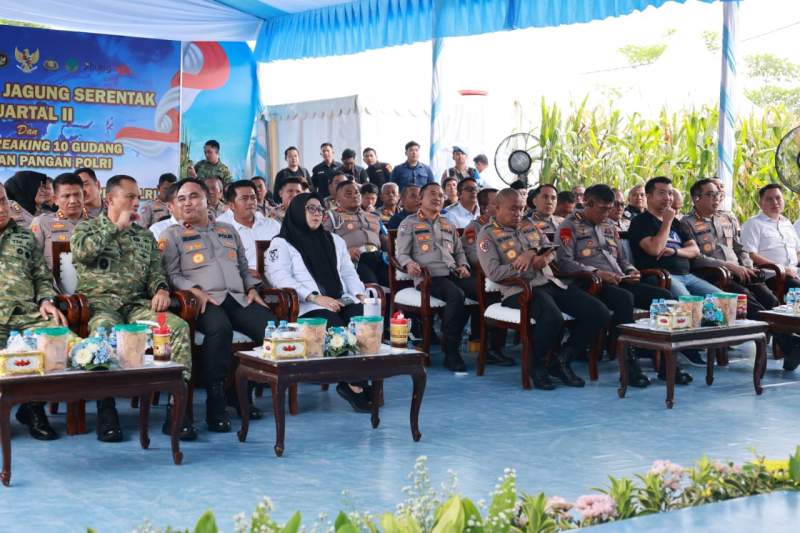 Wabup Intan Hadiri Penen Jagung Serentak Kuartal II Polres Metro Tangsel
