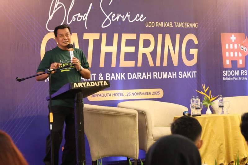 Gathering UDD PMI Kabupaten Tangerang, Bupati Ajak Masyarakat Perbanyak Donor Darah