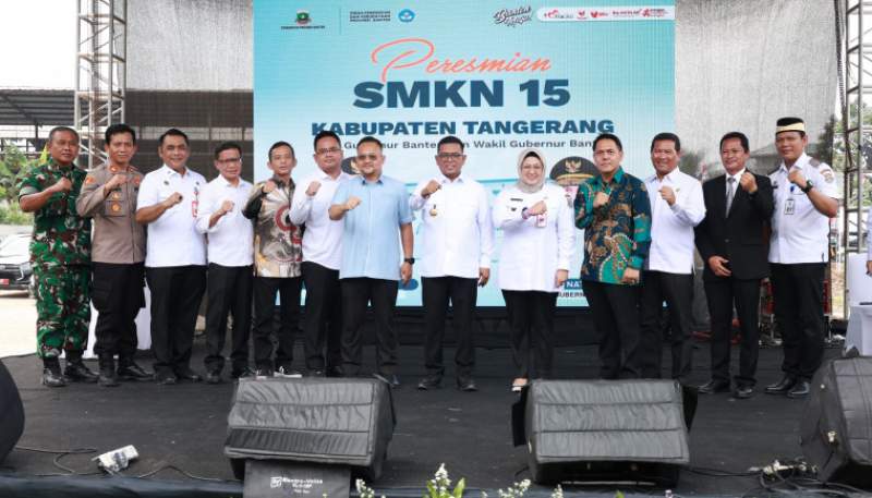 Wabup Intan Dampingi Gubernur Banten Resmikan SMKN 15 Kabupaten Tangerang