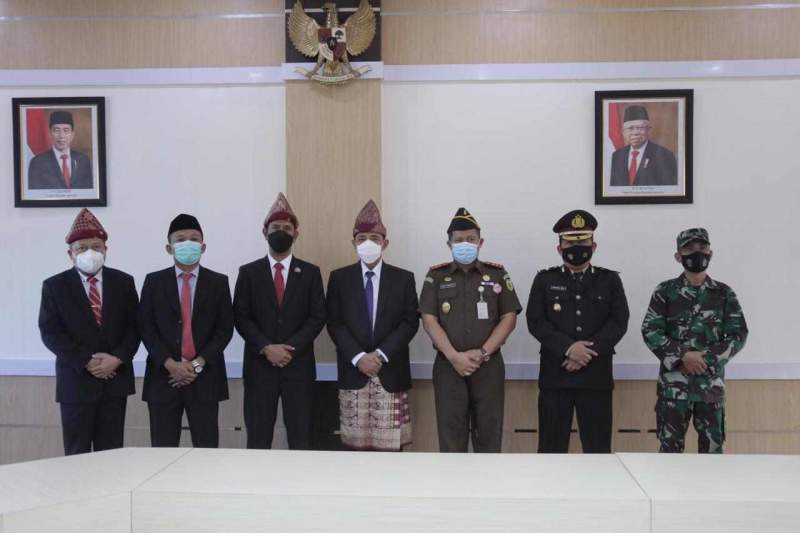 Plh Buapati OKU Hadiri Peringatan Hari Lahir Pancasila Tahun 2021 Secara Virtual