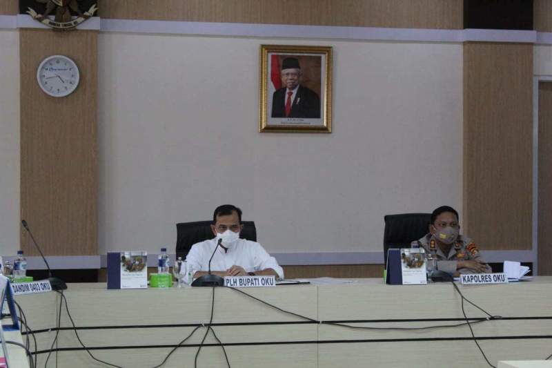 Plh Bupati OKU Pimpin Rapat Pelaksanaan PPKM di Kabupaten OKU