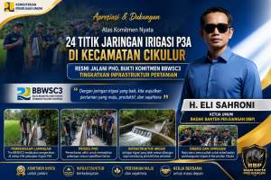 24 Titik Irigasi P3A di Kecamatan Cikulur Rampung PHO, Diharapkan Tingkatkan Produktivitas Pertanian