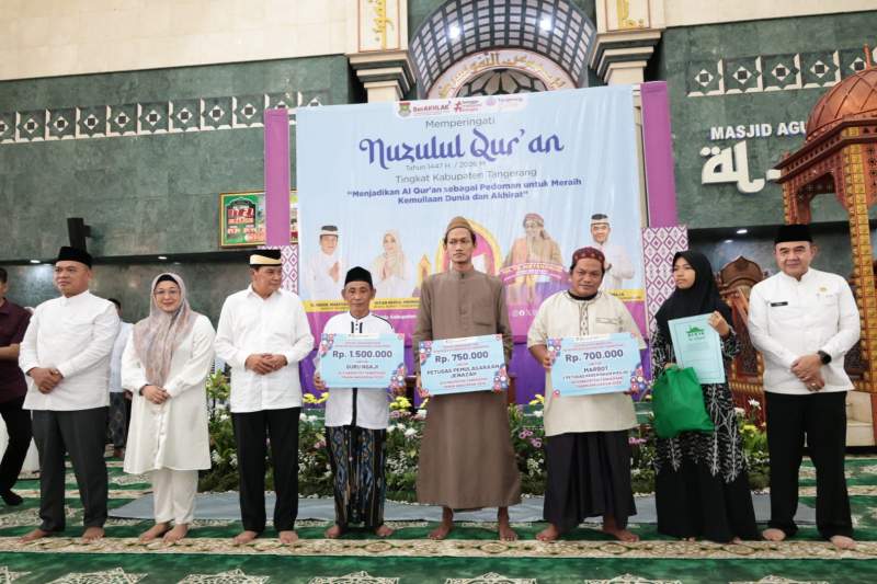 Pemkab Tangerang Gelar Peringatan Nuzulul Qur&rsquo;an di Masjid Agung Al-Amjad