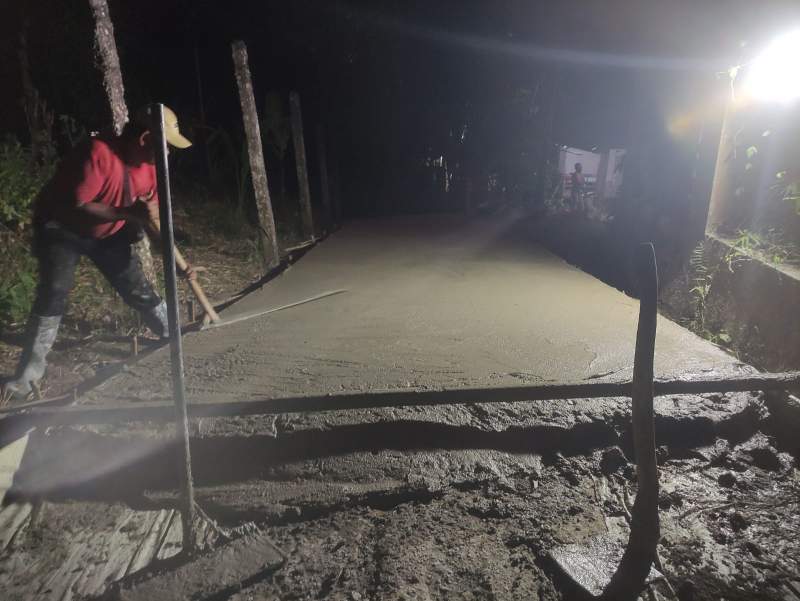 Dana Desa 2025 Gerakkan Pembangunan Jalan Rabat Beton di Mekaragung