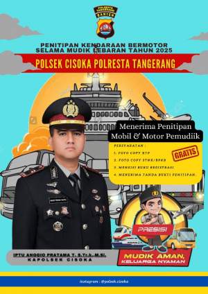 Polsek Cisoka Terima Penitipan Kendaraan Motor Dan Mobil Pemudik