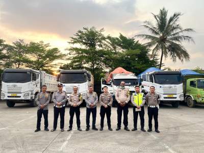 Dishub Gelar Operasi Penertiban Angkutan Barang Tambang di Perbatasan Tangerang-Serang