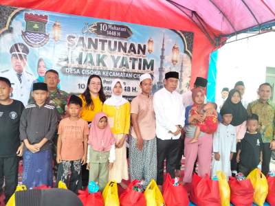 Peringati 10 Muharam 1448 H, Pemdes Cisoka Santuni 85 Anak Yatim dan 70 Ustad
