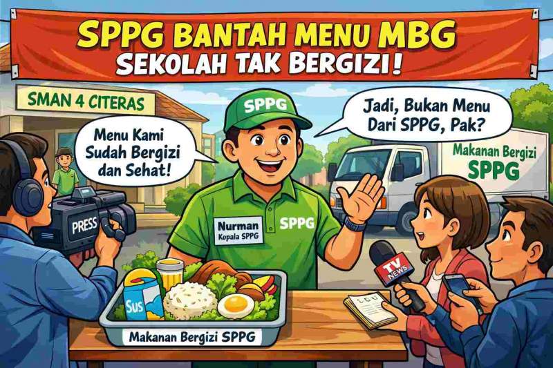 Pihak SPPG Bantah Menu MBG di SMAN 4 Citeras Tak Bergizi