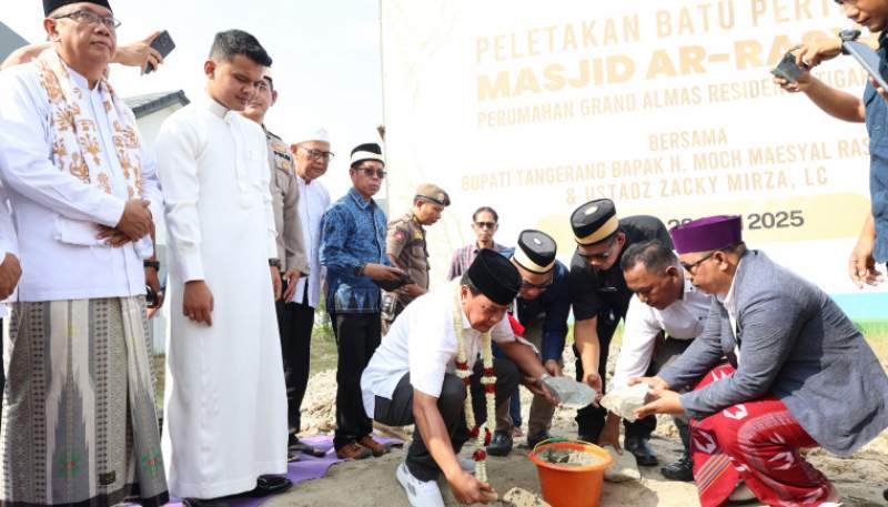 Bupati Tangerang Resmikan Peletakan Batu Pertama Masjid Ar-Rasyid di Tigaraksa