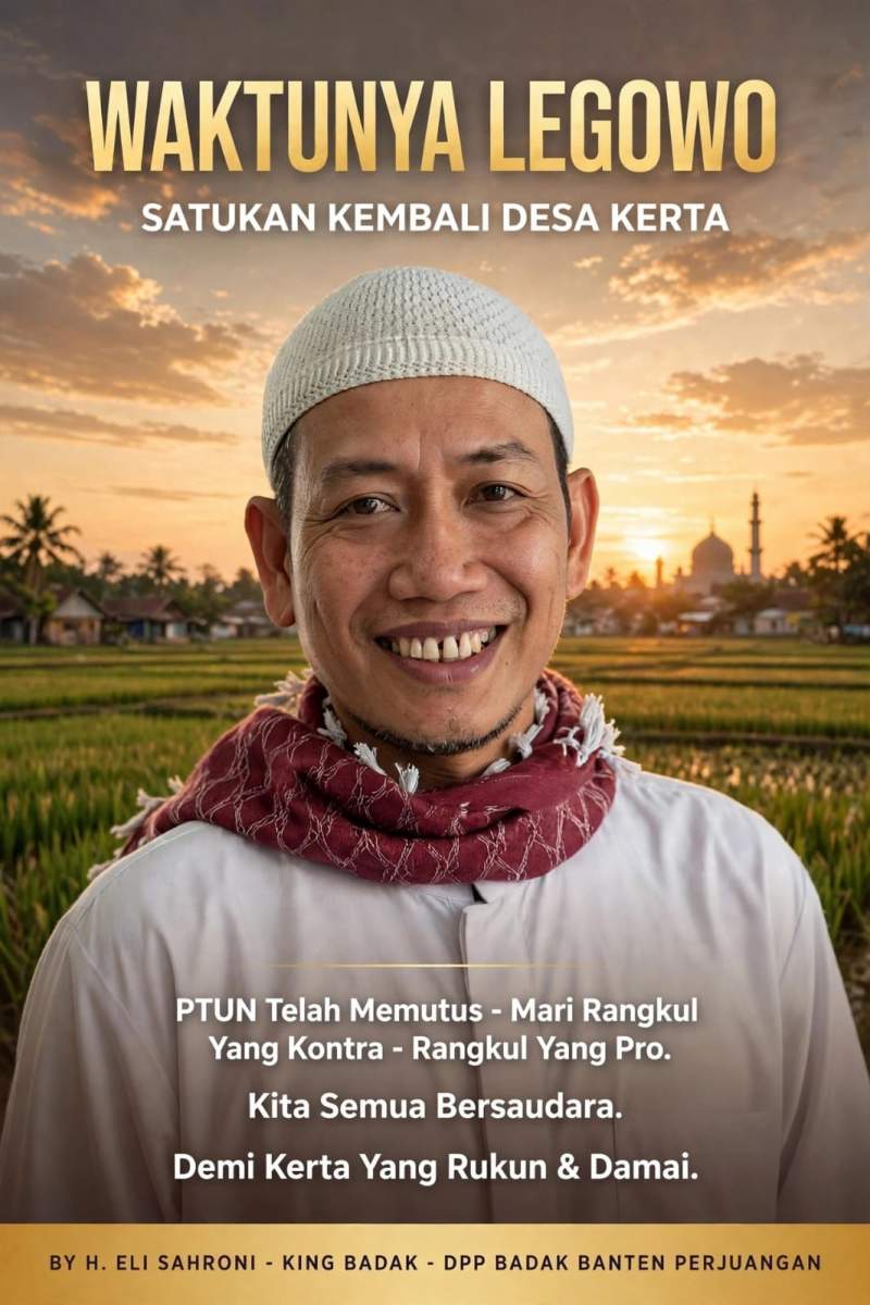 PTUN Serang Menangkan Kades Kerta, King Badak Ajak Warga Akhiri Perbedaan dan Kembali Bersatu
