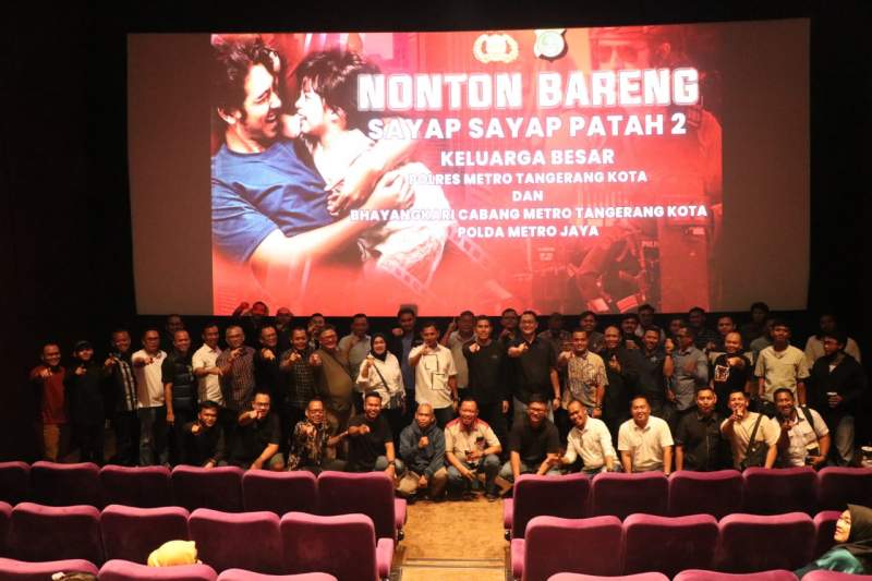 Polres Metro Tangerang Kota Gelar Nobar Sayap-sayap Patah 2: Banyak Pelajaran dan Hikmah yang diambi