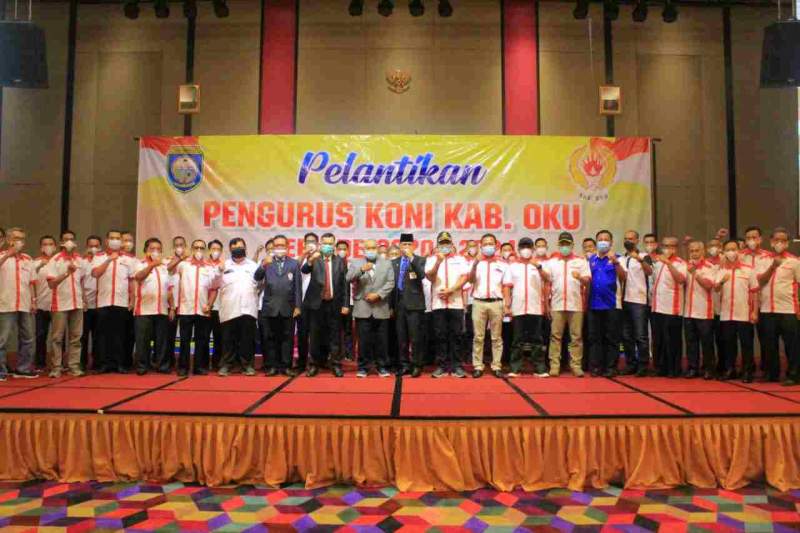 Bupati Bersama Forkopimda Hadiri Pelantikan Pengurus Koni Kabupaten OKU