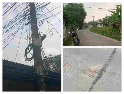Akibat Kabel Wifi Menjuntai, Warga Jeungjing Alami Luka Parah Hingga Diamputasi